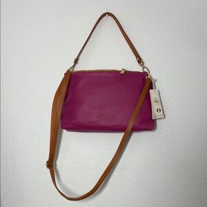 Pink Leather Shoulder Bag